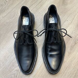 1955 Alessandro Italian Black Leather Oxfords